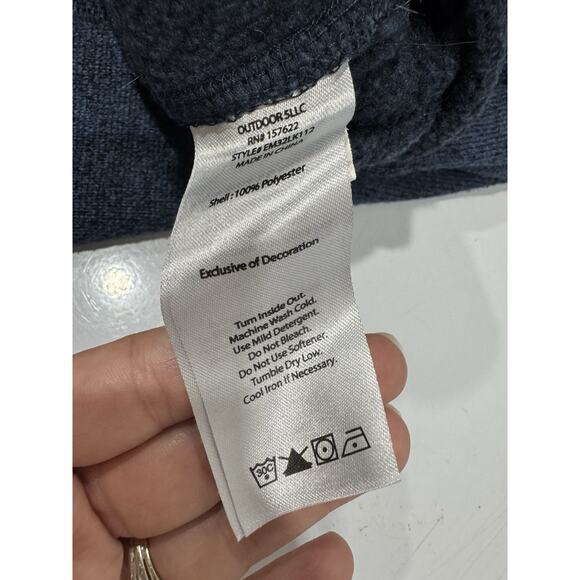 EDDIE BAUER Men’s Tight Knit Quarter-Zip Pullover Blue Size X Large - Picture 8 of 10